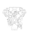 Car Engine blueprint - isolated