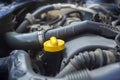 Car engine closeup, auto industry
