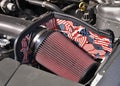 Car engine custom air intake with American flags design Royalty Free Stock Photo