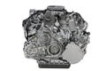 Car engine front view isolated Royalty Free Stock Photo