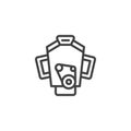 Car engine line icon