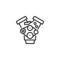 Car Engine line icon