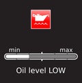 Car engine oil level low icon vector illustration Royalty Free Stock Photo