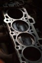 Car engine repair cleaning and replacing cylinder head