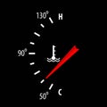 Car engine temperature gauge icon for your design.