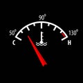 Car engine temperature gauge icon for your design.