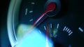 Car engine temperature indicator macro shot Royalty Free Stock Photo