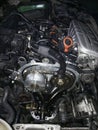 car engine timing chain repair Royalty Free Stock Photo