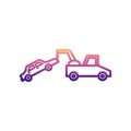 car in evacuator nolan icon. Simple thin line, outline vector of Cars service and repair parts icons for ui and ux, website or