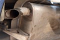 Car exhaust or muffler closeup view Royalty Free Stock Photo