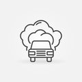 Car Exhaust Smoke outline vector concept icon