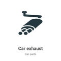 Car exhaust vector icon on white background. Flat vector car exhaust icon symbol sign from modern car parts collection for mobile