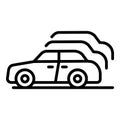 Car exhibition icon, outline style Royalty Free Stock Photo