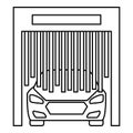 Car exit wash garage icon, outline style Royalty Free Stock Photo