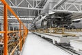car factory, car body on a conveyor