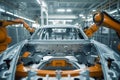 Car factory. Manufacturing of the engines in the car factory. Car parts. Engine factory