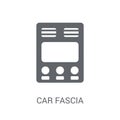 car fascia (British) icon. Trendy car fascia (British) logo concept on white background from car parts collection