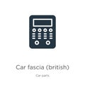 Car fascia (british) icon vector. Trendy flat car fascia (british) icon from car parts collection isolated on white background.