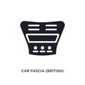 car fascia (british) isolated icon. simple element illustration from car parts concept icons. car fascia (british) editable logo