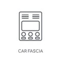 car fascia (British) linear icon. Modern outline car fascia (Bri