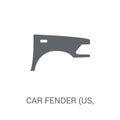 car fender (US, Canadian) icon. Trendy car fender (US, Canadian) logo concept on white background from car parts collection