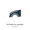 Car fender (us, canadian) vector icon on white background. Flat vector car fender (us, canadian) icon symbol sign from modern car