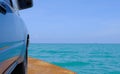 Car on ferry boat go to the sea Royalty Free Stock Photo