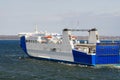 Car ferry boat in port. cargo and passenger transportation on the Baltic Sea Royalty Free Stock Photo