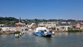Car ferry crossing the River Seine Royalty Free Stock Photo