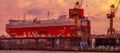 Car ferry of the KESS concern in the dry dock of the repair yard in Szczecin