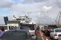 Car ferry service between Krasnodar region and the Crimea Royalty Free Stock Photo