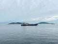 Car ferry underway from near front of the sea of Marmara Royalty Free Stock Photo