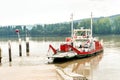 Car ferry crossing Seine Royalty Free Stock Photo