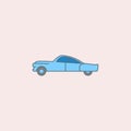 car of the fifties field outline icon. Element of generation icon for mobile concept and web apps. Field outline car of the fiftie