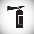 Car fire extinguisher icon on background for graphic and web design. Simple vector sign. Internet concept symbol for Royalty Free Stock Photo