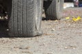 Car flat tire Royalty Free Stock Photo
