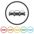 Car Fleet icon. Set icons in color circle buttons Royalty Free Stock Photo