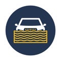 Car in flood, water Isolated Vector icon that can be easily modified or edited Royalty Free Stock Photo