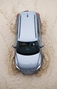 Car in floods Royalty Free Stock Photo