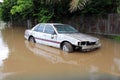 A car in the Floods in Maryborough, Queensland, Australia