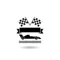 Car, formula, game, racing, speed Icon logo with shadow