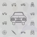 Car front icon. Bigfoot car icons universal set for web and mobile Royalty Free Stock Photo