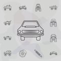 Car front icon. Bigfoot car icons universal set for web and mobile Royalty Free Stock Photo