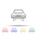 Car front multi color style icon. Simple thin line, outline vector of bigfoot car icons for ui and ux, website or mobile Royalty Free Stock Photo