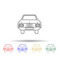 Car front multi color style icon. Simple thin line, outline vector of bigfoot car icons for ui and ux, website or mobile Royalty Free Stock Photo