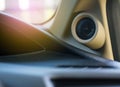 Car front speaker audio inside system Royalty Free Stock Photo