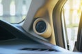 Car front speaker audio inside system Royalty Free Stock Photo