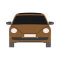 Car front view transportation style. Flat vector isolated icon Royalty Free Stock Photo