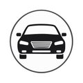 Car Front View Vector Icon on White Background Illustration Royalty Free Stock Photo