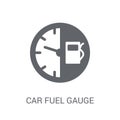 car fuel gauge icon. Trendy car fuel gauge logo concept on white Royalty Free Stock Photo